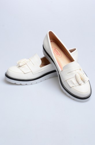 Weiß Tägliche Schuhe 50008-01