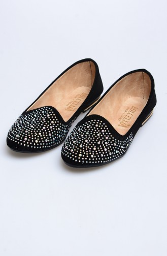 Black Woman Flat Shoe 50047-03