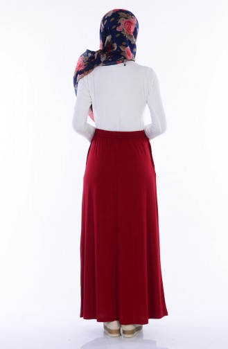 Claret Red Skirt 0739-06