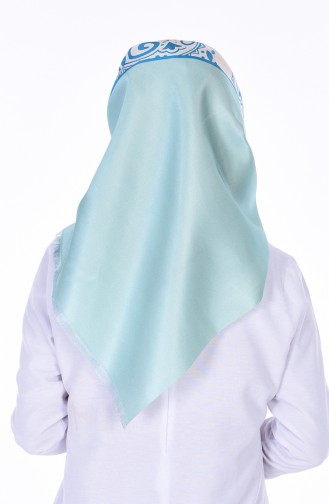 Desenli Tafta Eşarp 95009-10 Bebek Mavi