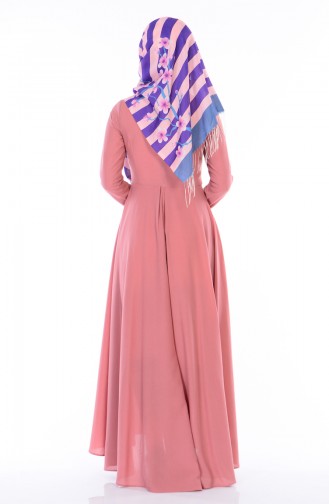 Dusty Rose Hijab Dress 4122-07
