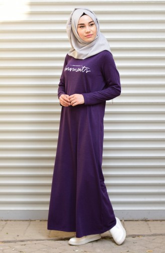Lila Hijab Kleider 1369-02