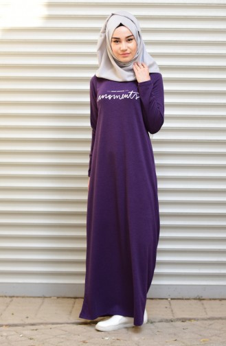 Lila Hijab Kleider 1369-02