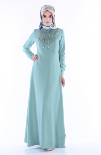 Mint Green Hijab Dress 81436-05