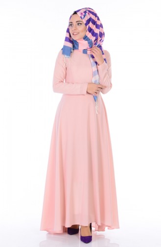 Powder Hijab Dress 4122-08