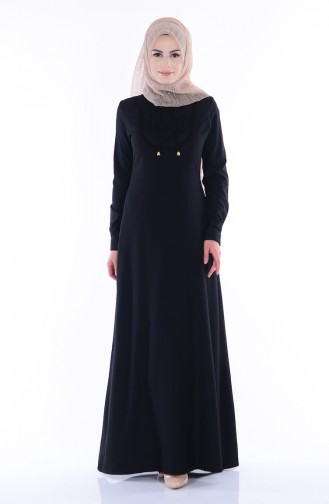 Black Hijab Dress 81436-02