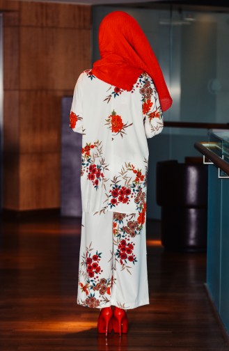 Tunik Pantolon İkili Takım 3005-01 Beyaz