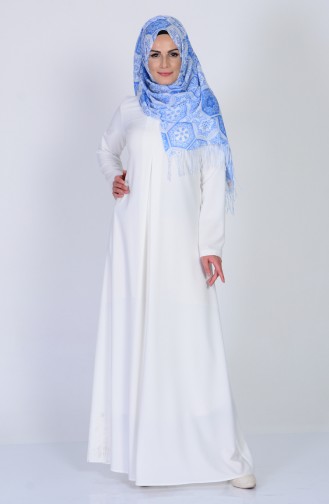 Ecru Hijab Dress 2821-06