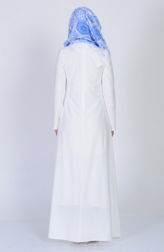 Ecru Hijab Dress 2821-06