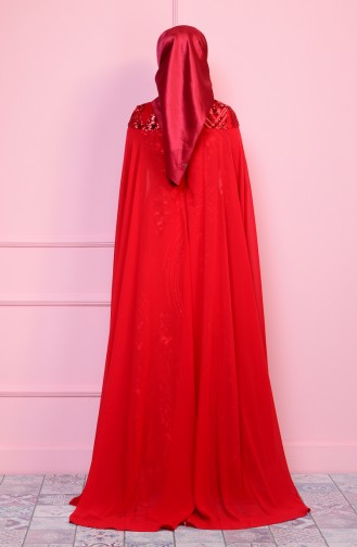 Robe de Soiré Paillette 7627-03 Rouge 7627-03