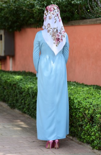 Blue Hijab Dress 60102-02