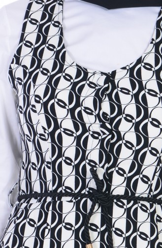 Weiß Hijab Kleider 3065-01