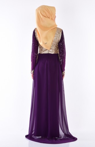 Purple Hijab Dress 52579-02