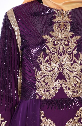 Purple Hijab Dress 52579-02