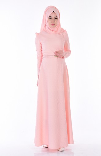 Powder Hijab Dress 7128-01