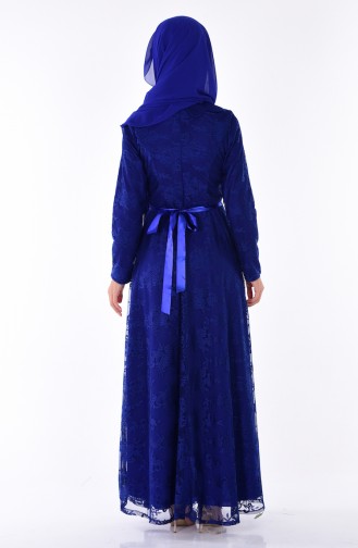 Saxe Hijab Dress 3807A-03