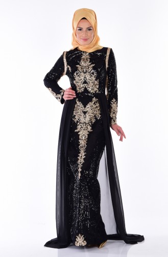 Black Hijab Dress 52579-01