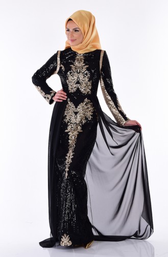 Black Hijab Dress 52579-01