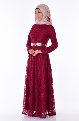 Cherry Hijab Dress 3807-01