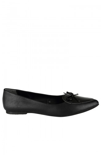 حذاء مسطح أسود 1120-01