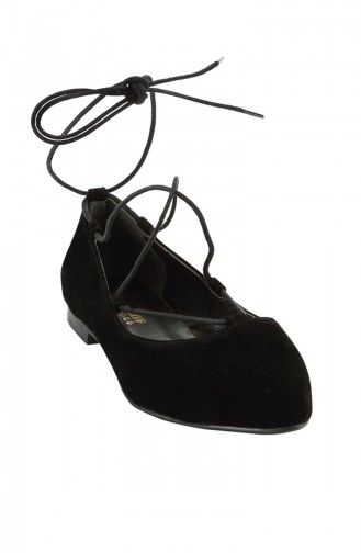 حذاء مسطح أسود 1130-01