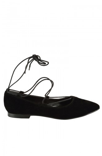 Black Woman Flat Shoe 1130-01