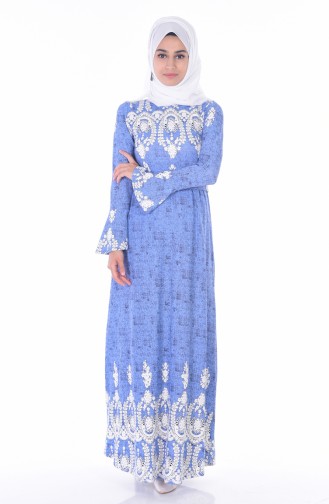 Robe Hijab Bleu 0151-01