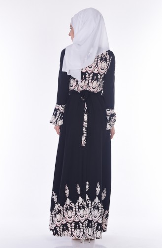 Schwarz Hijab Kleider 0151-02