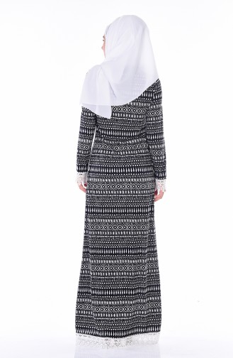 Black Hijab Dress 17205-01