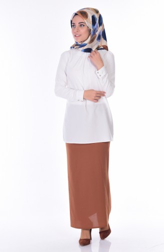 Cinnamon Color Skirt 2075M-05