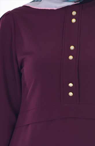 Kleid mit Knöpfen 3008-01 Kirsche 3008-01