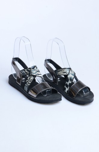 Silver Gray Summer Sandals 50040-01