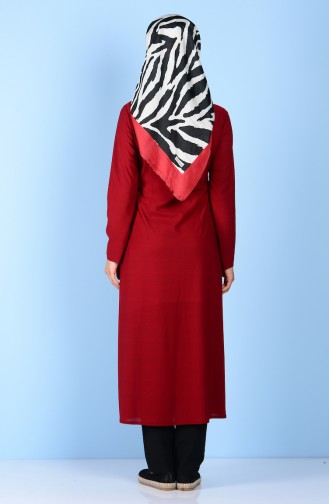 Tie Side Abaya 3080-04 Claret Red 3080-04