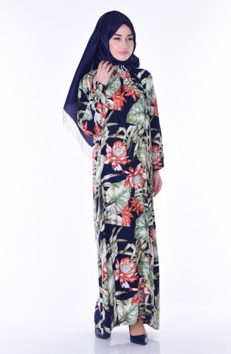 Khaki Hijab Dress 1987F-01