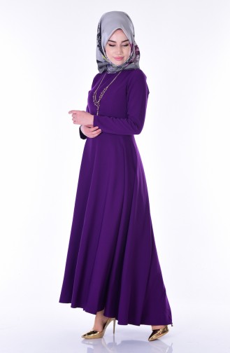Purple Hijab Dress 4055-19