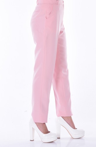 Pantalon Simple avec Poches 5055-03 Rose 5055-03