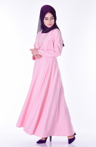 Robe Asymétrique 4055-28 Rose Poudre 4055-28