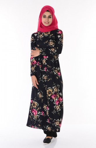 Fuchsia Hijab Dress 0436-04