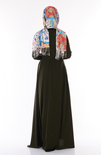 Khaki Hijab Dress 2224-04