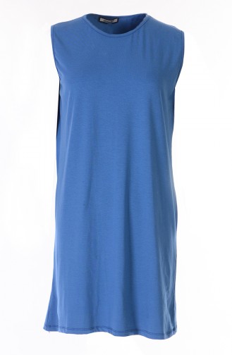 Kolsuz Penye Tunik 5091-01 İndigo