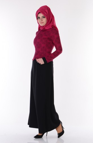 Black Hijab Dress 7131-05