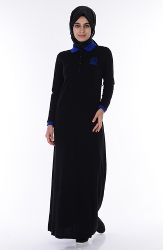 Black Hijab Dress 2803-13
