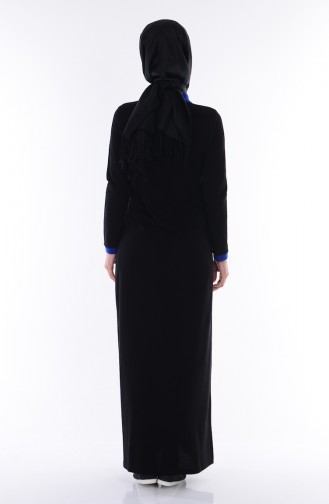 Black Hijab Dress 2803-13