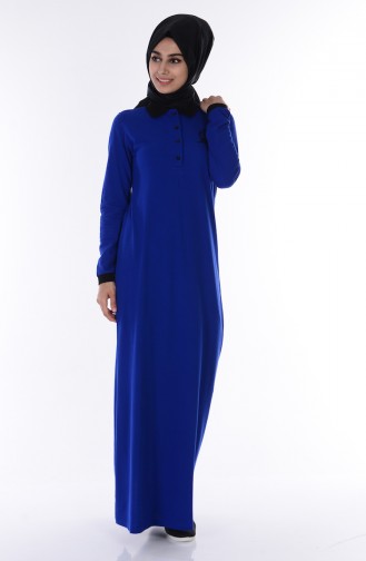 فستان كاجوال بتصميم سادة  2803-14