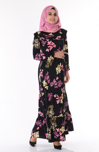 Black Hijab Dress 3082-03