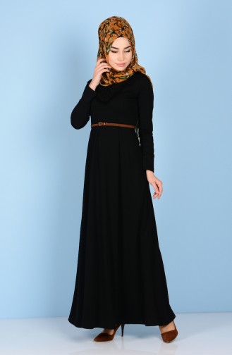 Black Hijab Dress 5061-05