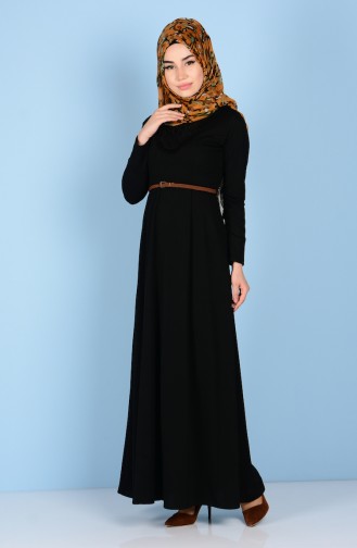 Black Hijab Dress 5061-05