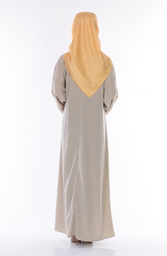 İşlemeli Abaya 7104-06 Taş