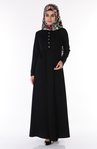 Black Hijab Dress 1112-01