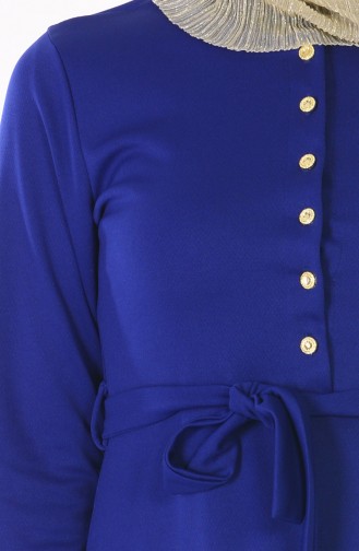 Saxe Hijab Dress 1112-04